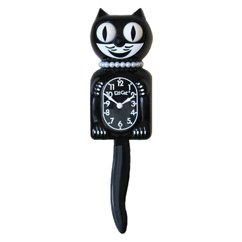 Cat Clock - Black Pearls