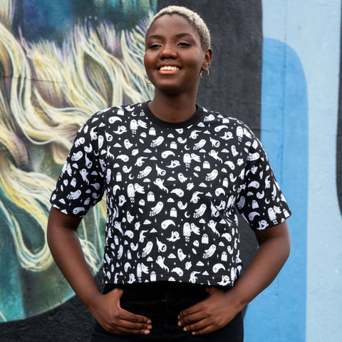 Ghosties Cropped Boxy Tee