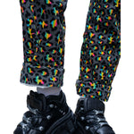 Grey Rainbow Leopard Trousers