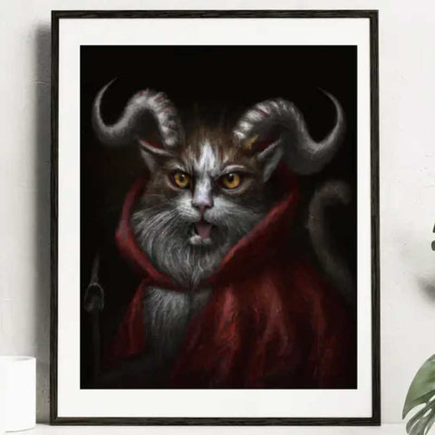 krampus cat print