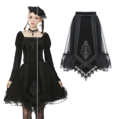 Velvet Short Skirt