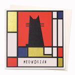 Meowdrian Cat Card