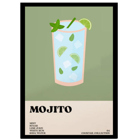 A4 Cocktail Print - Mojito