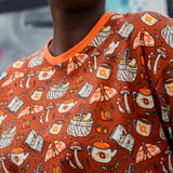 Mushroom Tea Party Cropped Boxy Tee
