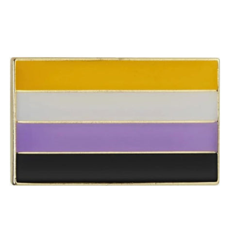 Non Binary pride flag enamel pin