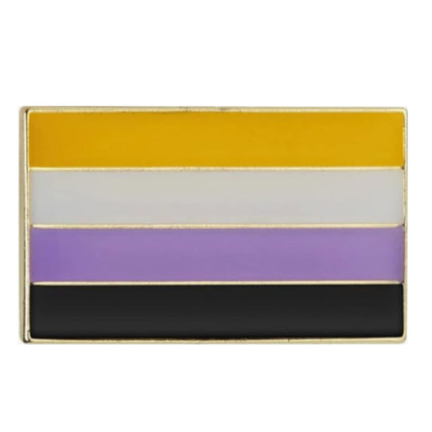 Non Binary pride flag enamel pin