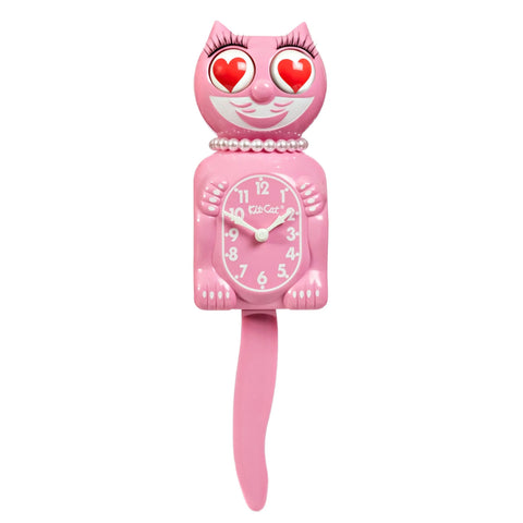 Cat Clock - Love Edition (Pink Pearls)