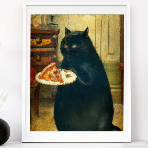 10"x8" Print - Cold Pizza