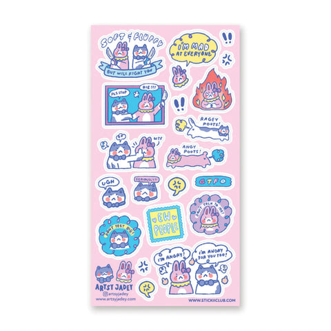 Sticker Sheet - Rage Besties