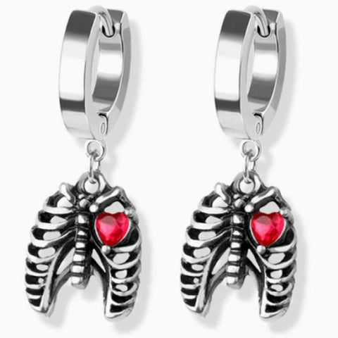 ribcage earrings alt gothic goth