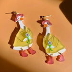 silly goose earrings