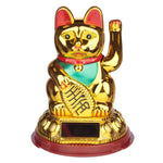 solar lucky waving cat