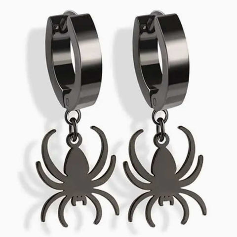 spider huggie earrrings goth shop leeds