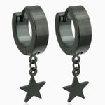 Earrings - Star Huggies - Black/Sil/Gold/Multi