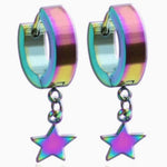 Earrings - Star Huggies - Black/Sil/Gold/Multi