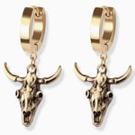 cow skull earrings jewellery