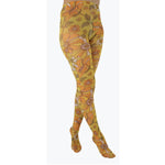 Hand Printed Tights - Throwback Floral Yellow