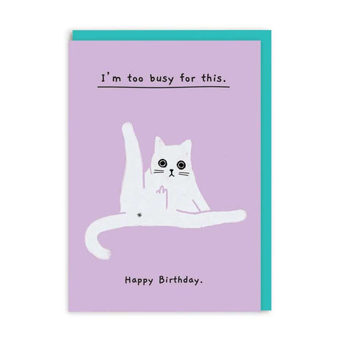 funny cat lover card