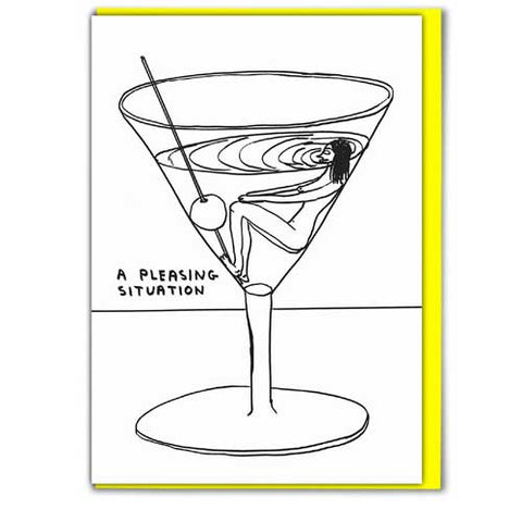 martini birthday card
